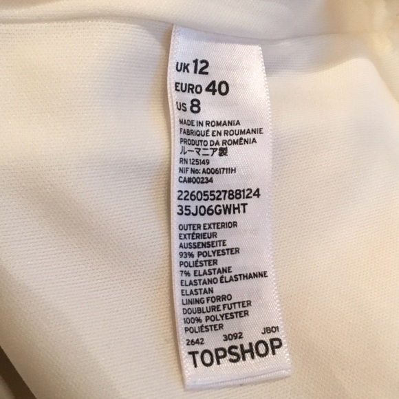 Topshop Mini Cutout Bodycon Dress 6 M - Picture 8 of 8